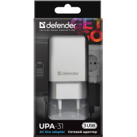 Зарядний пристрій Defender UPA-31 white, 3xUSB, 5V / 3.1A (83587) Diawest