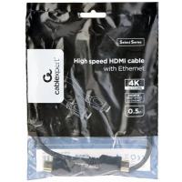 Кабель мультимедийный HDMI to HDMI 0.5m V.1.4 Cablexpert (CC-HDMI4L-0.5M) Diawest