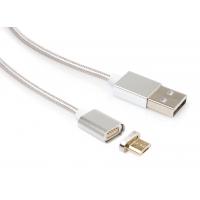 Дата кабель USB 2.0 AM to Micro 5P 1.0m Magnetic Vinga (VCPDCMMAG1S) Diawest