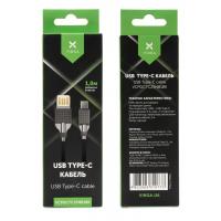 Дата кабель USB 2.0 AM to Type-C 1.0m 2-sides usb nylon black Vinga (VCPDCTC2SNB1BK) Diawest