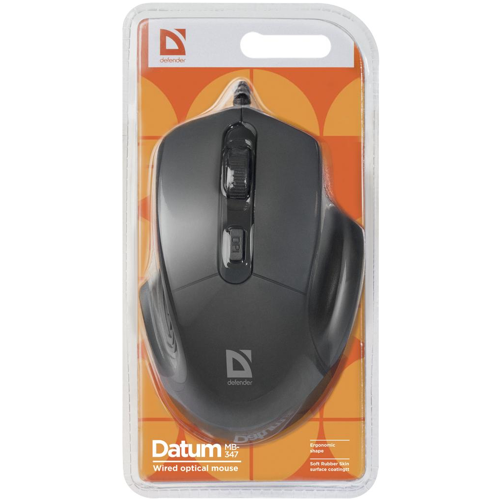 Мишка Defender Datum MB-347 Black (52347) Diawest
