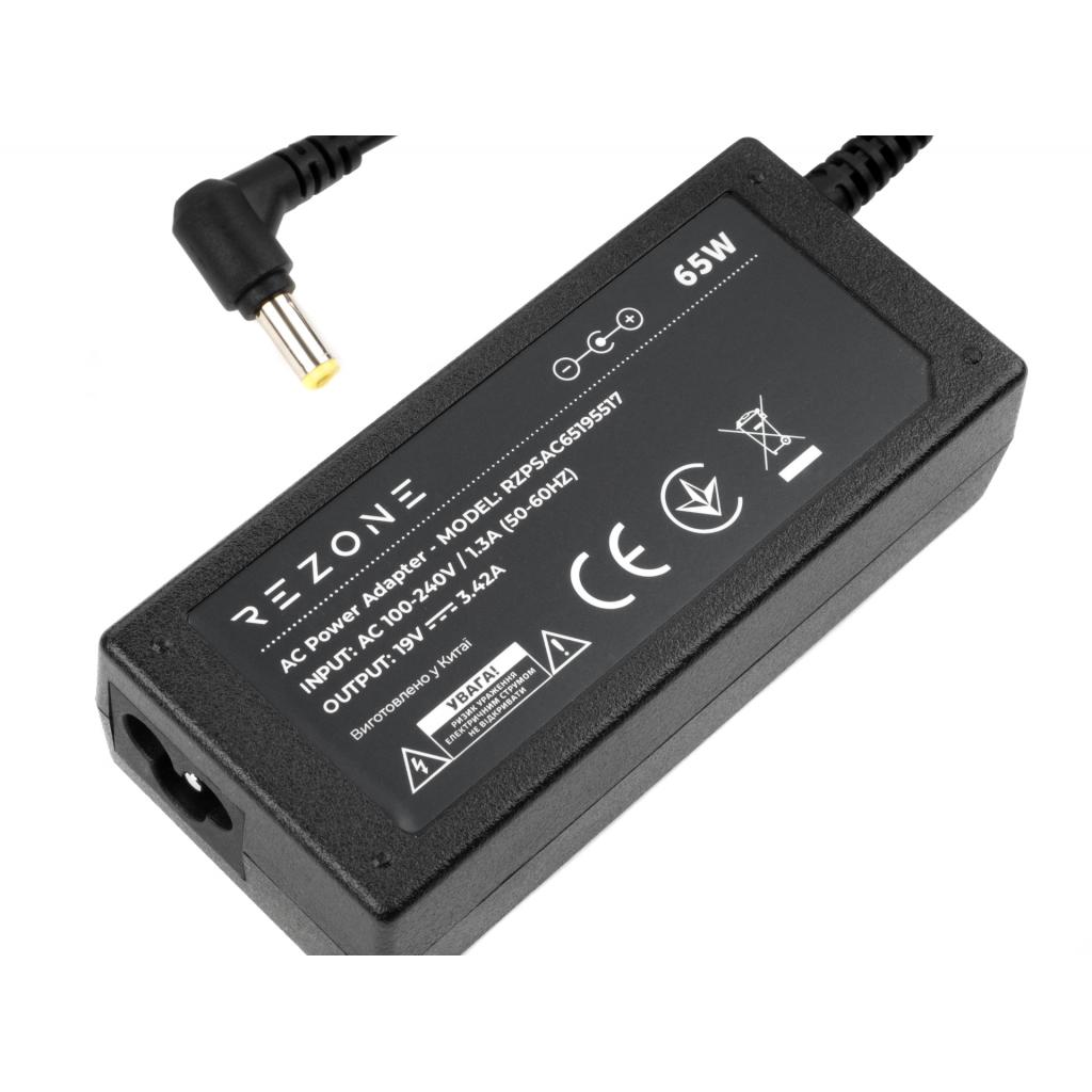 Блок питания к ноутбуку Rezone ACER 65W 19V 3,42A разъем 5.5*1.7 (RZPSAC65195517) Diawest