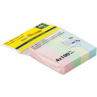 Стікер-закладка Buromax Plastic bookmarks 51x12mm, 4*100шт, rectangles,pastel colors (BM.2306-99) Diawest