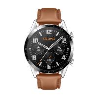 Смарт-годинник Huawei Watch GT 2 46mm Classic Silver BROWN шкіра (Latona-B19V) (55024470) Diawest