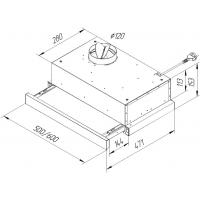 Вытяжка кухонная PYRAMIDA TL 60 SLIM BL Diawest