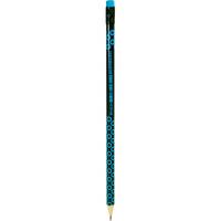Карандаш графитный BUROMAX HB, with eraser, ESTILO, SET 4шт, assorted colors/blіster (BM.8524-4) Diawest