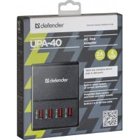 Зарядний пристрій Defender UPA-40 4 порта USB, 5V / 5A (83537) Diawest