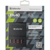 Зарядний пристрій Defender UPA-40 4 порта USB, 5V / 5A (83537) Diawest