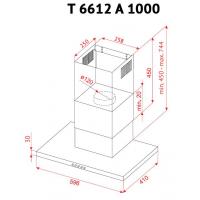 Вытяжка кухонная PERFELLI T 6612 A 1000 W LED Diawest