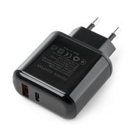 Зарядний пристрій Vinga 2 Port QC3.0+PD Display Wall Charger (VWCQPACDBK) Diawest