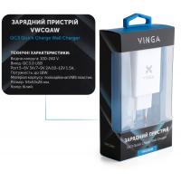 Зарядний пристрій Vinga QC3.0 Quick Wall Charger 1xUSB 18W Max (VWCQAW) Diawest