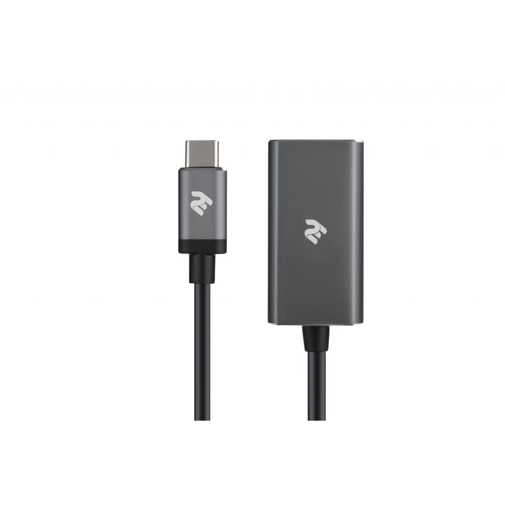 Переходник Type-C to DisplayPort, Alluminum, 0.2м 2E (2E-W1404) Diawest