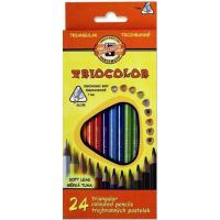 Олівці кольорові KOH-I-NOOR 3134 Triocolor, 24шт, set of triangular coloured pencils (3134024004KS) Diawest