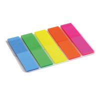 Стикер-закладка Axent Plastic bookmarks 5х12х50mm, 125шт, rectangles, neon colors (2440-01-А) Diawest