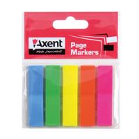 Стикер-закладка Axent Plastic bookmarks 5х12х50mm, 125шт, rectangles, neon colors (2440-01-А) Diawest