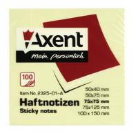 Бумага для заметок Axent with adhesive layer 75x75мм, 100sheets., pastel yellow (2314-01-А) Diawest