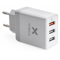 Зарядний пристрій Vinga 3 Port USB Charger QС3.0 + 2x2.4A 30W max (VCPWCHQC3) Diawest