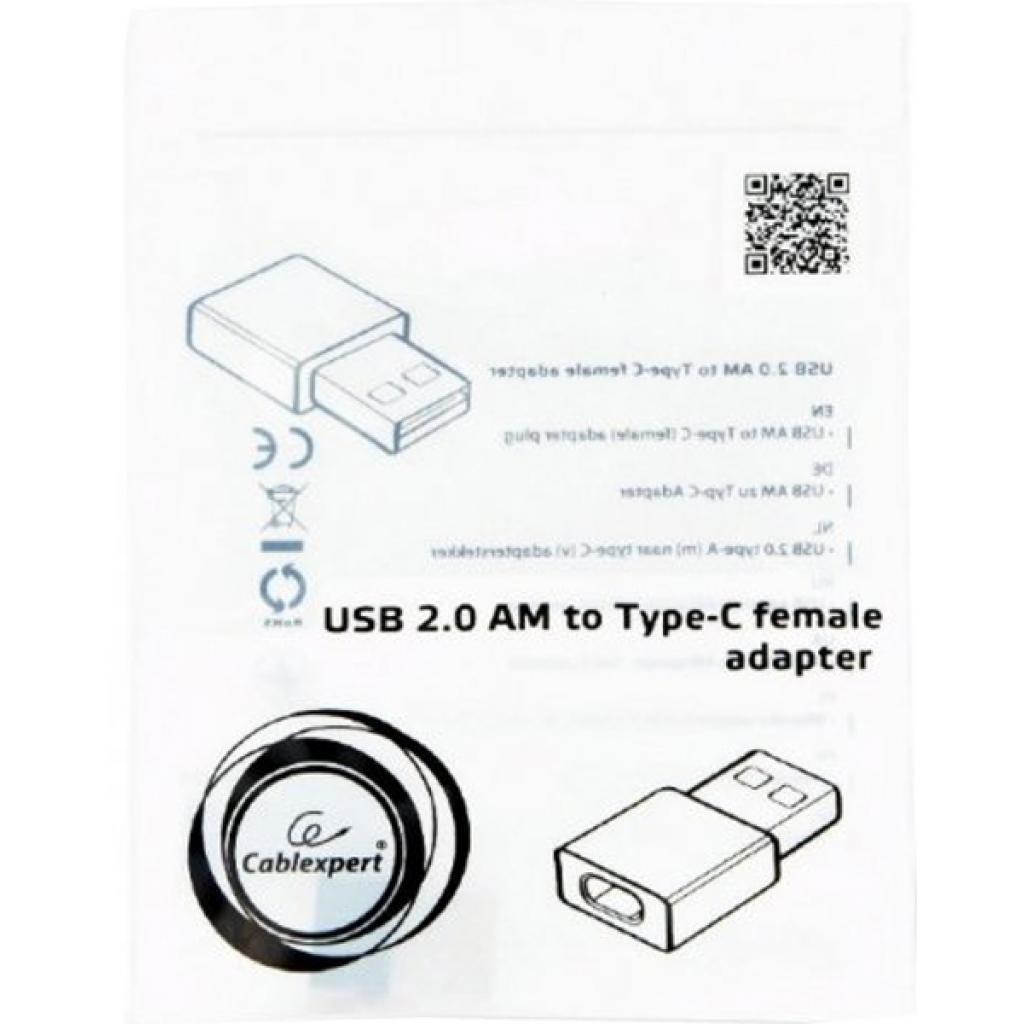 Перехідник USB2.0, А-папа/C-мама Cablexpert (A-USB2-AMCF-01) Diawest