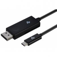 Кабель мультимедийный Type-C to DisplayPort (AM/AM), 1m, black 2E (2E-W1402) Diawest
