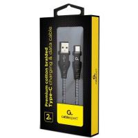 Дата кабель USB 2.0 AM to Type-C 2.0m Cablexpert (CC-USB2B-AMCM-2M-BW) Diawest