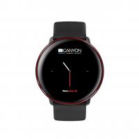Смарт-годинник CANYON CNS-SW75BR black-red body with extra black leather belt (CNS-SW75BR) Diawest