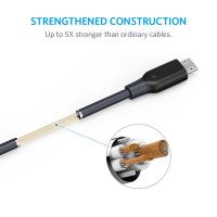 Дата кабель USB 2.0 AM to Micro 5P 0.9m V3 Powerline Space Gray Anker (A8132H11/A8132G11) Diawest