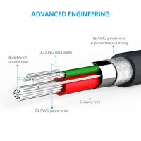 Дата кабель USB 2.0 AM to Micro 5P 0.9m V3 Powerline Space Gray Anker (A8132H11/A8132G11) Diawest