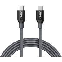 Дата кабель USB Type-C to Type-C 1.8m Powerline+ V3 Gray Anker (A81880A1) Diawest
