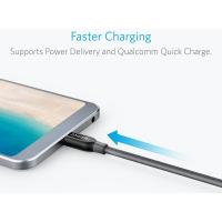 Дата кабель USB Type-C to Type-C 1.8m Powerline+ V3 Gray Anker (A81880A1) Diawest