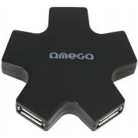 Концентратор OMEGA 4 Port USB 2.0 Hub Star black (OUH24SB) Diawest