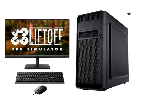 Персональний комп’ютер  DiaWest R5 Pro (AMD Ryzen 5 7500F / A620 / 16GB DDR5 4800 / SSD M.2  512GB / RTX3050 6Gb /600W / комплект Vinga KBS-270 клавіатура+миша/ Windows 11 Pro/ Liftoff®: FPV Drone Racing )