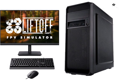 Персональний комп’ютер  DiaWest R5. (AMD Ryzen 5 7500F / A620 / 8GB DDR5 4800 / SSD M.2  256GB / RTX3050 6Gb /500W / комплект Vinga KBS-300 клавіатура+миша/ Windows 11 Pro/ Liftoff®: FPV Drone Racing )