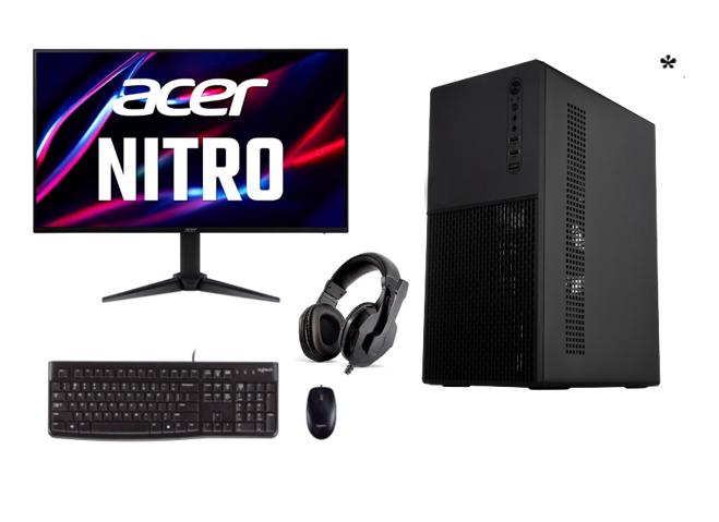 Персональний комп’ютер  Diawest R5G (Ryzen 5 5600G, 6 ядер 12 потоків /А520/ 16G/ SSD-512GB M.2 NVMe/ 400W)  клавіатура Logitech K120+ миша Logitech B100/ навушники  REAL-EL GDX-7200)